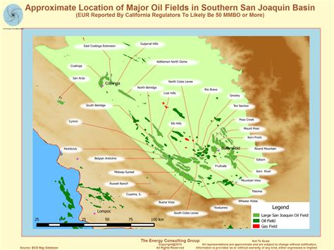 Californian Oil and Gas Overview Map