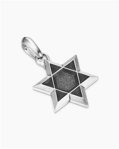 Mens Star of David Amulet in Sterling Silver, 23mm | David Yurman