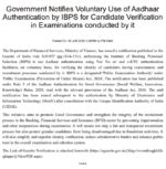 IBPS to Use Aadhaar Authentication for Exams