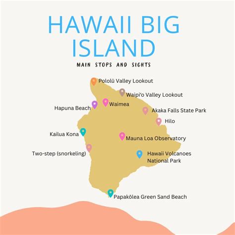 island of hawaii map