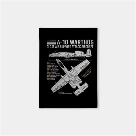 A-10 Warthog Blueprint Us Aircraft Plane Usaf Airplane Notebook | A-10 ...
