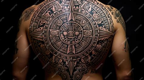 Premium AI Image | Aztec Calendar Tattoo