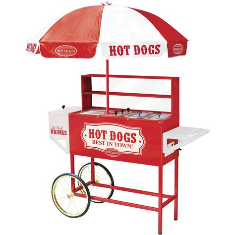NOSTALGIA HDC701 HOT DOG CART w UMBRELLA - Walmart.com