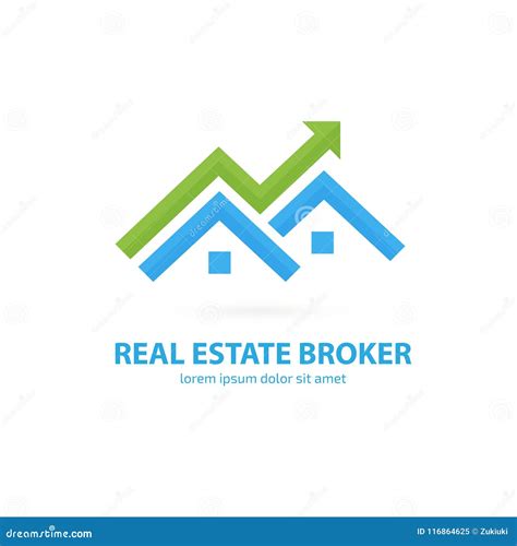 Logo Design Real Estate Broker Vector Template. Stock Illustration ...