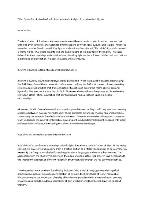 Islamisation IN SE DSE SEM 3 - Title: Dynamics of Islamization in ...