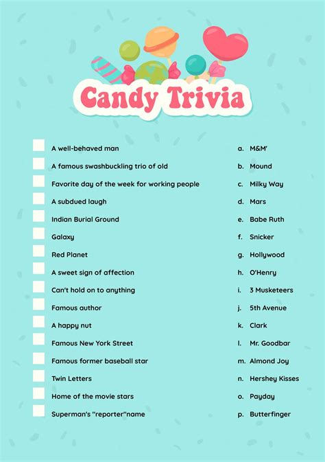 Candy Quiz Questions and Answers | Candy games, Candy match, Candy ...