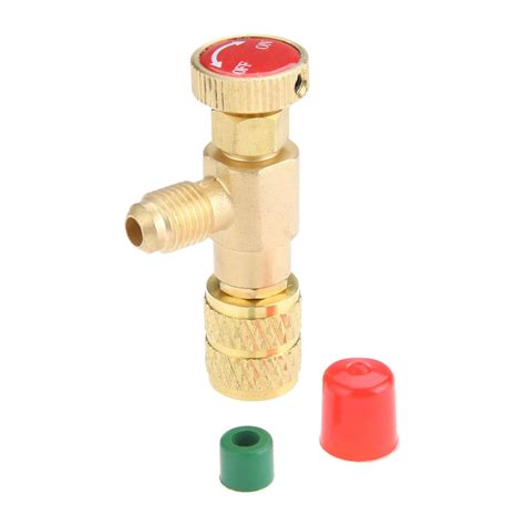 R410A Refrigerant Charging Valve, 1/4" Male to 5/16" Female Safety ...