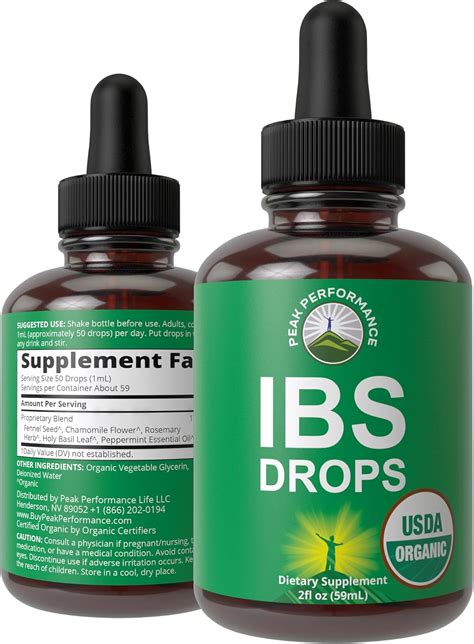 Amazon.com: USDA Organic IBS Relief 5-in-1 Liquid Drops - for Ingestion, Bloating, Gas ...