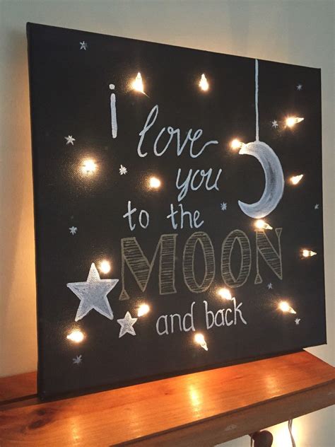 I Love You to the Moon and Back Lighted Canvas | Lighted canvas art ...