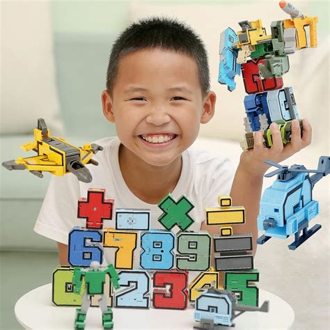 Toylefun 15 Pcs Transforming Number Bots Robots Blocks Toys India | Ubuy