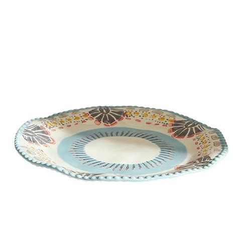 Buy Chumbak Pixel Shell Dinner Plate|Blue & White Online at Low Prices ...