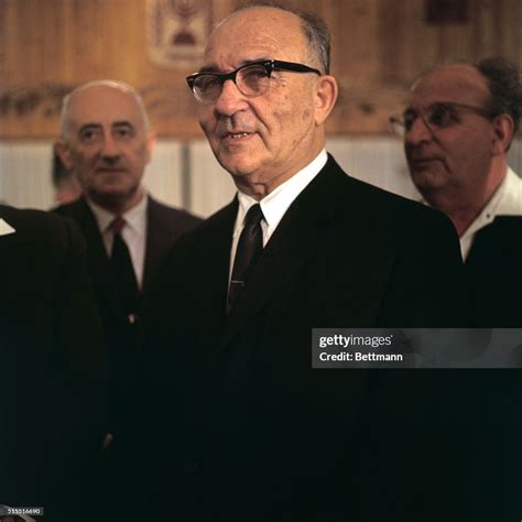 Close-ups of Israeli Prime Minister Levi Eshkol entering Knesset ...