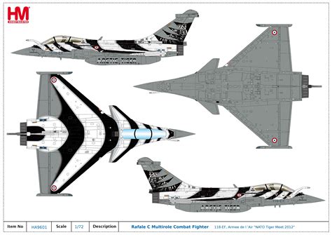 Rafale C Multirole Combat Fighter 118-EF, Armee de l 'Air "NATO Tiger ...