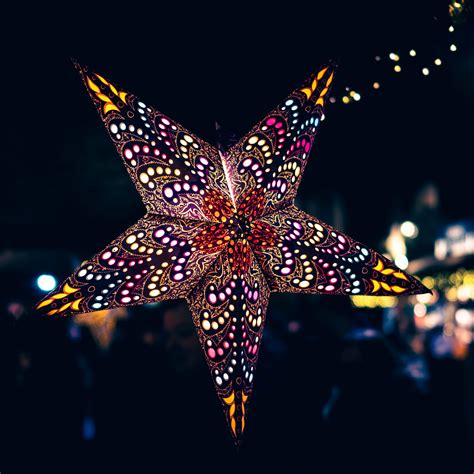 Download wallpaper 3415x3415 star, colorful, pattern, blur, dark ipad ...