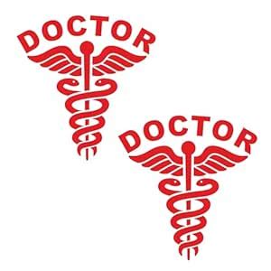 FLYBUY HUB Red Doctor Car Decal Sticker Doctor Logo Sticker for Car and ...