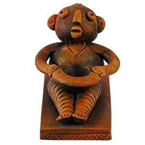 Buy Villcart Terracotta Brown Lady Show Piece Online at Low Prices in ...