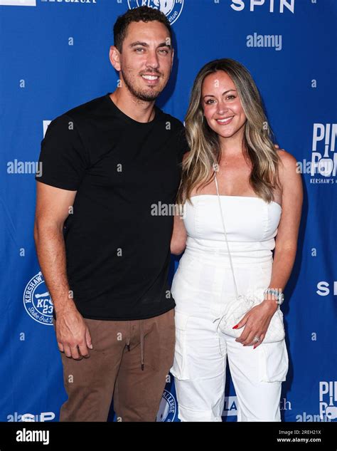 ELYSIAN PARK, LOS ANGELES, CALIFORNIA, USA - JULY 27: Austin Barnes and ...