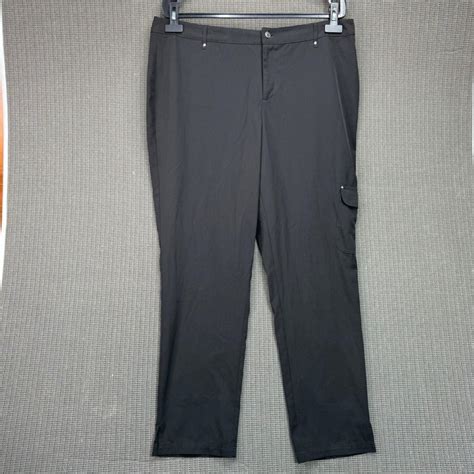 CJ Banks Womens Black Cargo Pants Size 18 Versatile... - Depop
