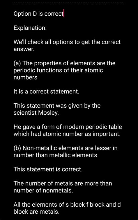 The statement that is not correct for the periodic classification of ...