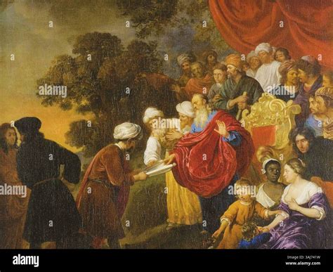 Jacob van Loo's painting 'Zerubbabel Shows Cyrus the Great a Plan of the Rebuilt Jerusalem ...