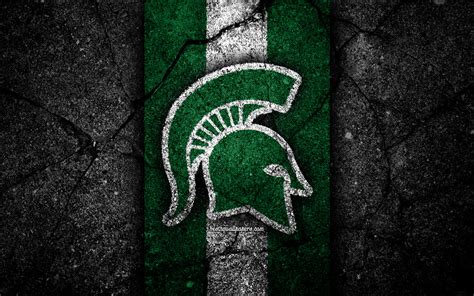 Download Michigan State Spartans Logo Concrete Background Wallpaper ...