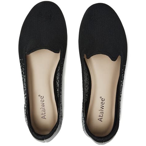 Ataiwee Women's Wide Width Flat Loafer Shoes，Comfort Plus Size Fashion ...