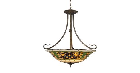 Landmark Lighting 08026-VA Tiffany Three Light Bowl Pendant from the ...
