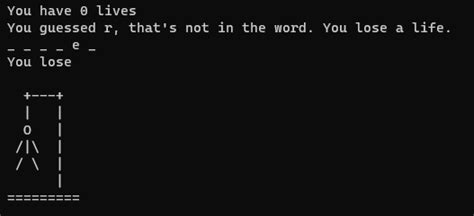 program hangman in python 的图像结果
