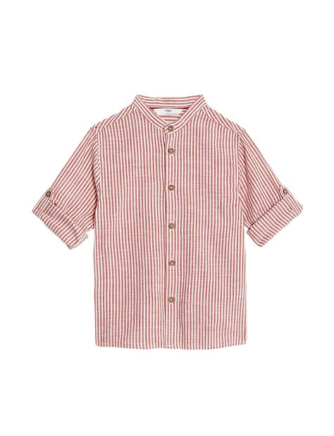 Buy Pure Cotton Striped Shirt (2-8 Yrs) at Marks & Spencer
