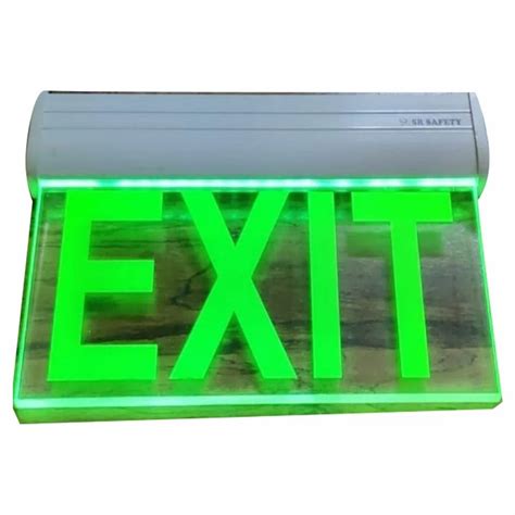 Image result for Glass Red LED Exit Sign