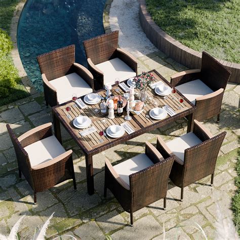 Lark Manor™ Autymn 6 - Person Outdoor Dining Set with Cushions ...