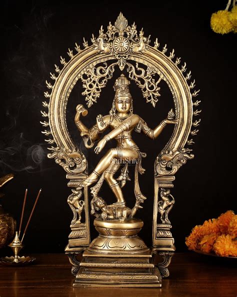 Brass Nataraja Dancing Shiva Superfine Sculpture - 18" Height ...