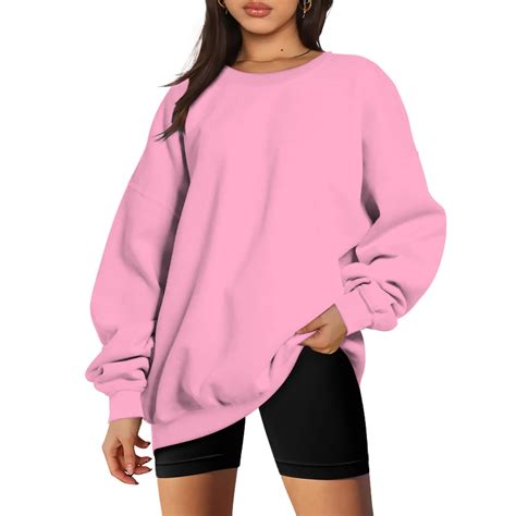 JWZUY Women's Oversized Sweatshirts Long Sleeve Crew Neck Pullover ...