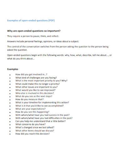 Open-Ended Questions Examples 的图像结果