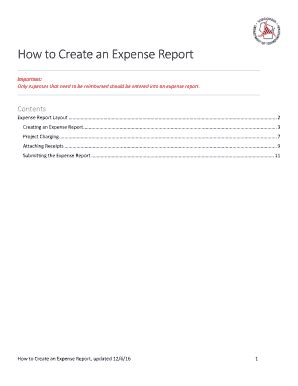 Fillable Online Creating an Expense Report. HCM Time & Labor and ...
