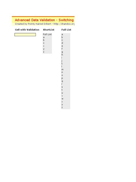 Image result for Sort List Data Validation