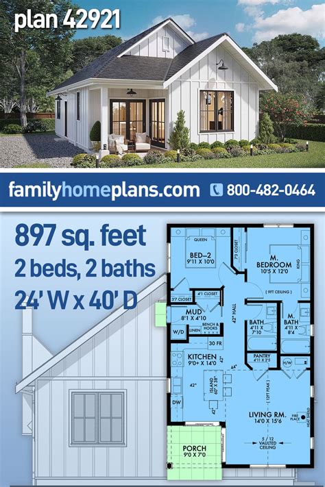 Small Modern Farmhouse House Plan Plan 81205 | Contemporary Farmhouse