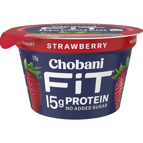 Chobani Fit Strawberry High Protein Greek Yogurt 170g | Woolworths
