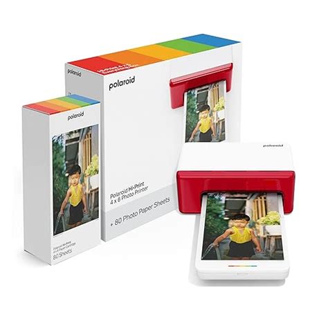Polaroid Hi-Print Bluetooth 4x6 Photo Printer + Photo Paper Bundle (80 ...