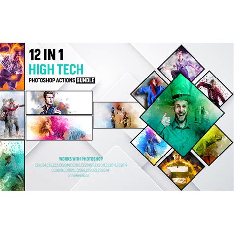 12-IN-1 HIGH TECH PHOTOSHOP ACTIONS BUNDLE - MasterBundles