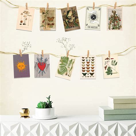 70pcs Vintage Flora & Fauna Aesthetic Posters Decor Kit-4x6 Inch Double ...
