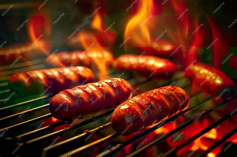Premium Photo | A bunch of hot dogs on a grill PNG Transparent ...