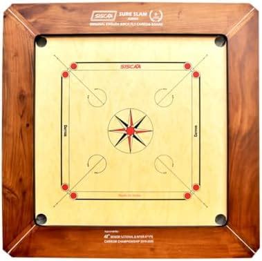 Buy SISCAA Carrom Board Sure SLAM Indoor Board Game Approved by Carrom ...