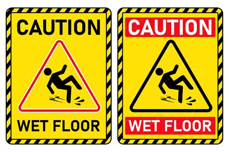 Slippery Floor Sign Vector