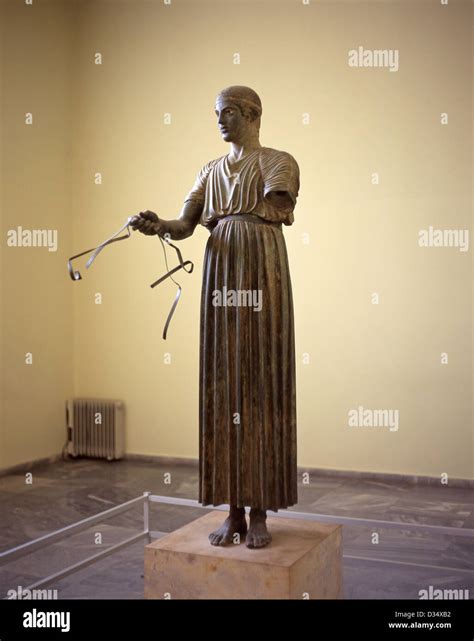 The Charioteer of Delphi statue (474 BC) in Delphi Archaeological ...