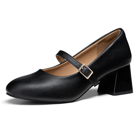 Snapklik.com : Mary Jane Shoes Women Chunky Heels For Women Round Toe ...