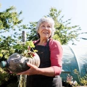 Senior woman gardening.