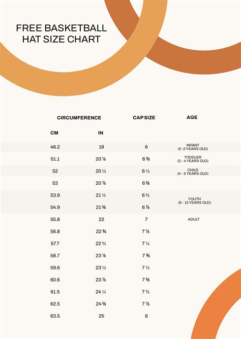 Baseball Hat Size Chart in PDF - Download | Template.net