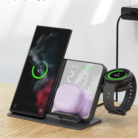Advanced 4-in-1 Wireless Charger with Alarm Clock – Wekome India