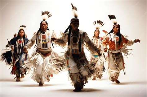 Premium AI Image | Group of Native American dancers performing a ...